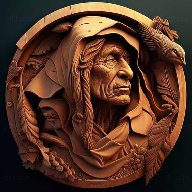 3D model Nelson August Moore American artist (STL)